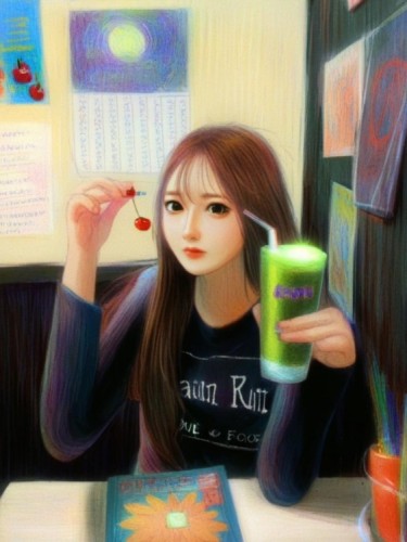 写真を絵にする-chalk-after