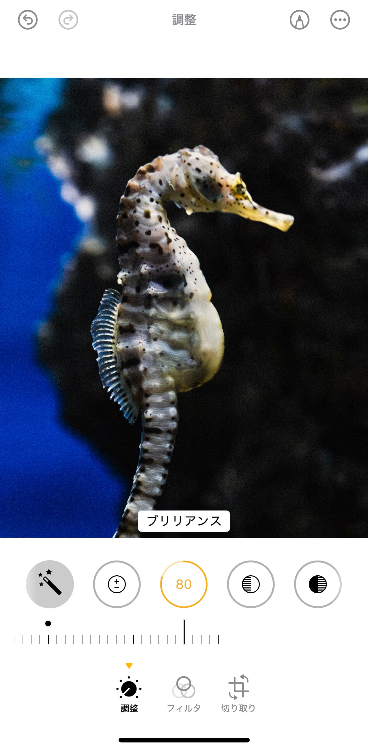「ブリリアンス」を上げる