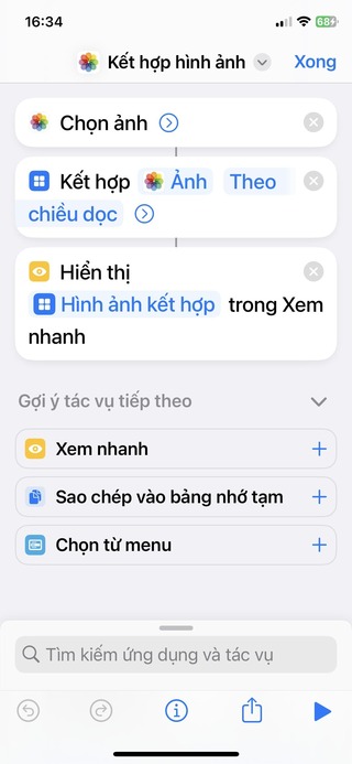 Chọn cách sắp xếp ảnh sau ghép 2