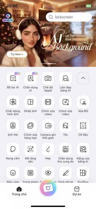 Chọn tính năng “Ghép ảnh”