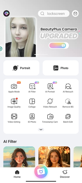 Using BeautyPlus to Add Grainy Photo Filter 01