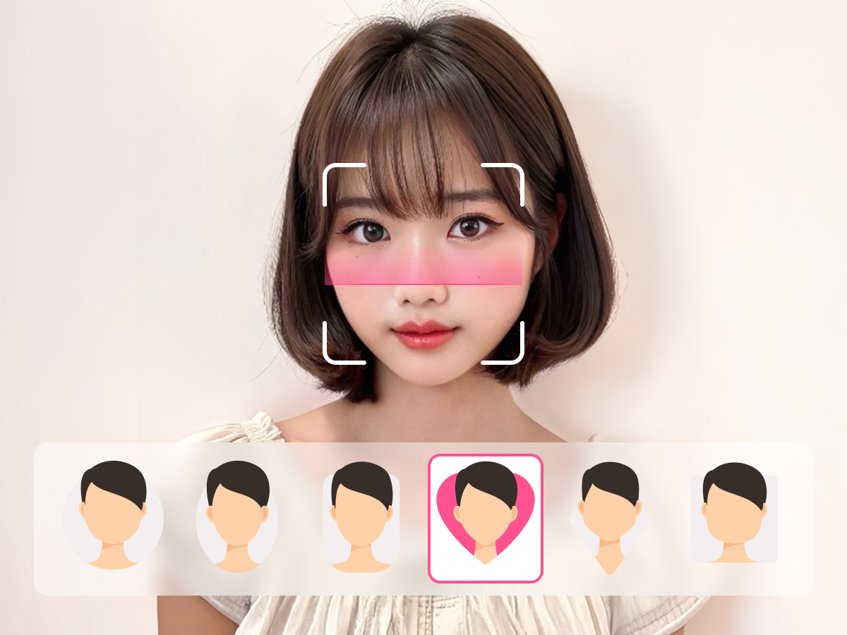 高画質  顔アップ 写真でAI顔タイプ診断＆分析ツール 無料オンライン - BeautyPlus