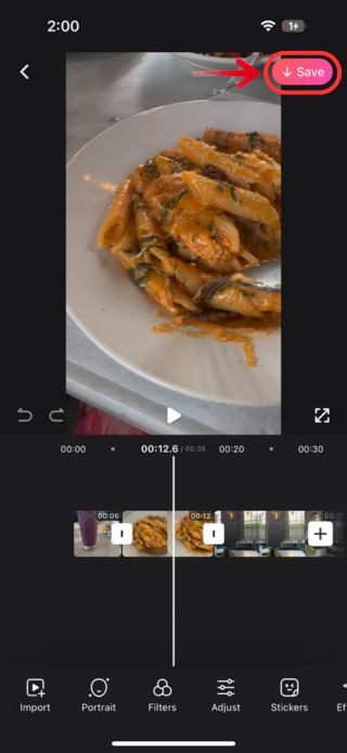 BeautyPlus-save the edited video