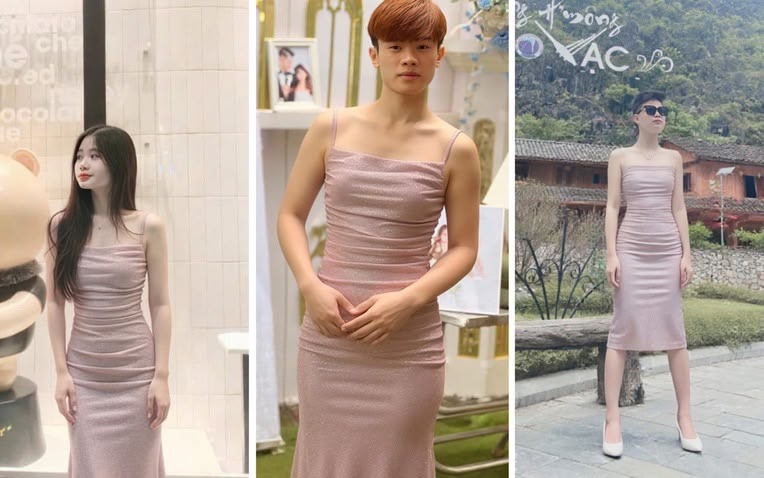 Pink Dress Trend-Nhiều bạn trẻ thi nhau thử phong cách váy hồng “ảo”