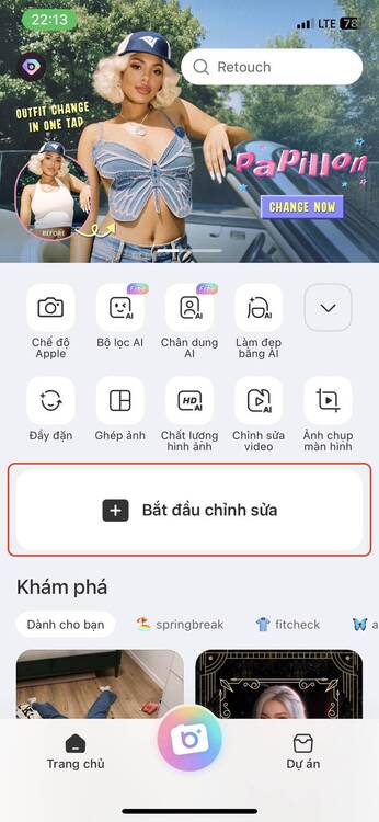 BeautyPlus-Giao diện app