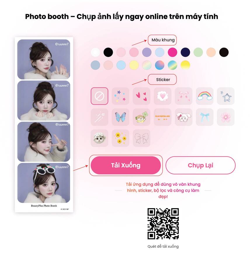 BeautyPlus Online Photo Booth-Chọn bắt đầu chụp