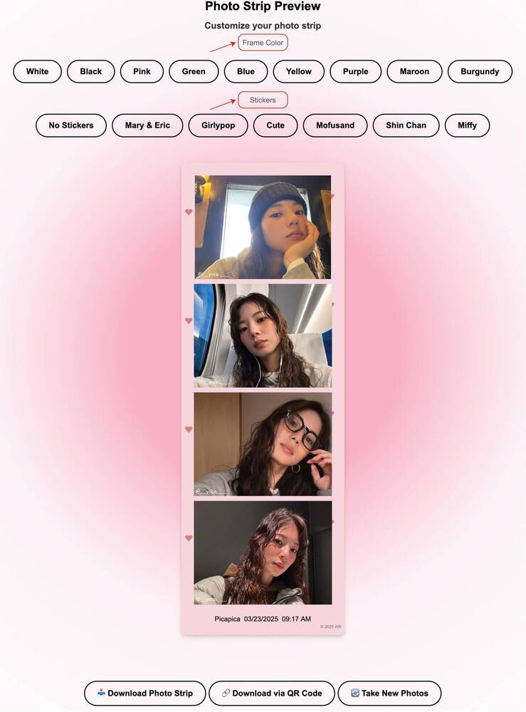 Picapica Photo Booth-Kết quả chụp ảnh