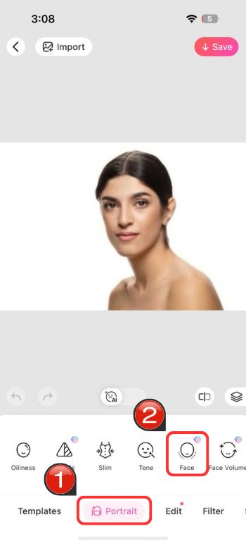 The Best Virtual Nose Job Filter For An Ideal Profile - BeautyPlus Front Profile - 03