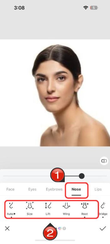The Best Virtual Nose Job Filter For An Ideal Profile - BeautyPlus Front Profile - 04