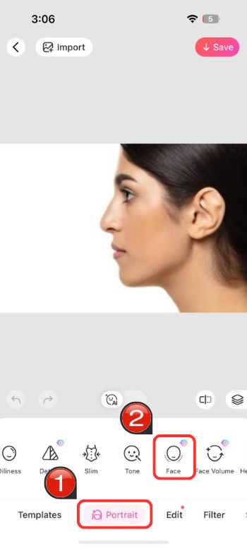 The Best Virtual Nose Job Filter For An Ideal Profile - BeautyPlus Side Profile - 02