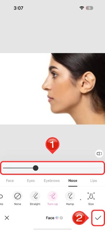 The Best Virtual Nose Job Filter For An Ideal Profile - BeautyPlus Side Profile - 06
