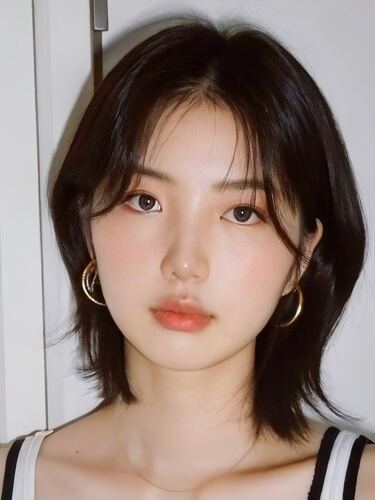 面長に似合う髪型-short hair