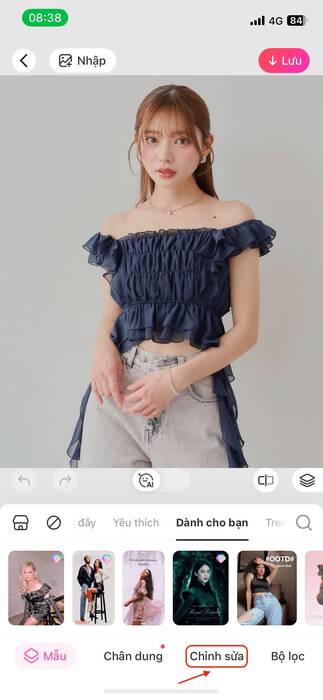 Mở tính năng cắt ảnh 4x6