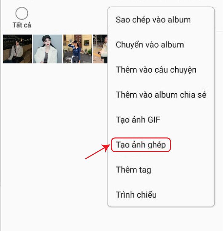 Galaxy-cách ghép ảnh-Mở tính năng tạo ảnh ghép