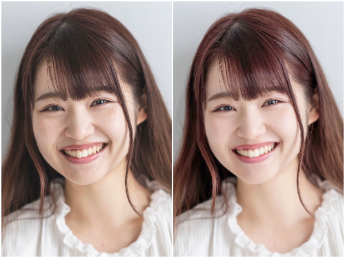 簡単に盛れる美肌＆顔補正機能