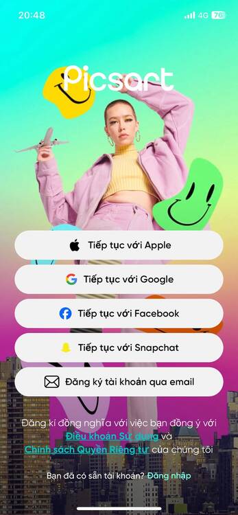 PicsArt- cách ghép ảnh-Giao diện app