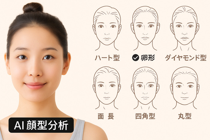 自分の顔の形を診断
