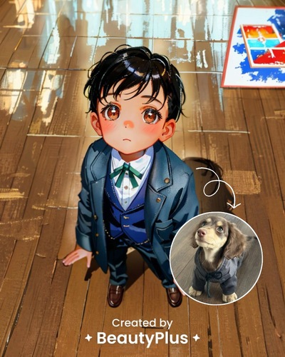 ペットをAIで擬人化 - brown dog
