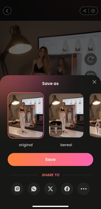 BeautyPlus app action figure step 4