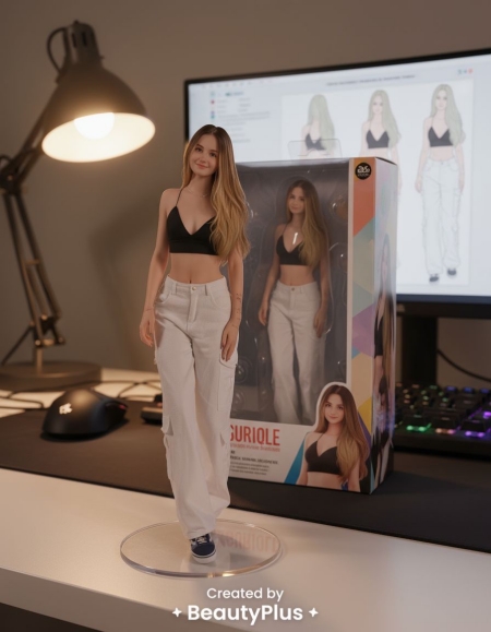 BeautyPlus app action figure after