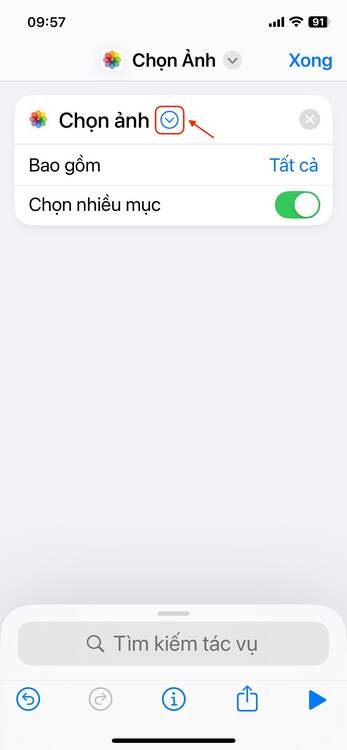 iPhone-cách ghép ảnh-Thêm lệnh chọn ảnh-step 2
