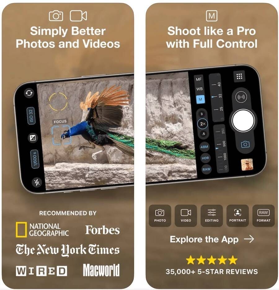 procamera-Tính năng nổi bật