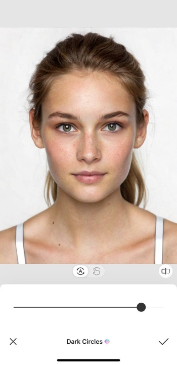 BeautyPlus App Screenshot EN - dark circles result