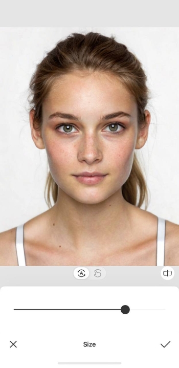 BeautyPlus App Screenshot EN - size result