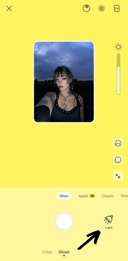 Glow camera app-light