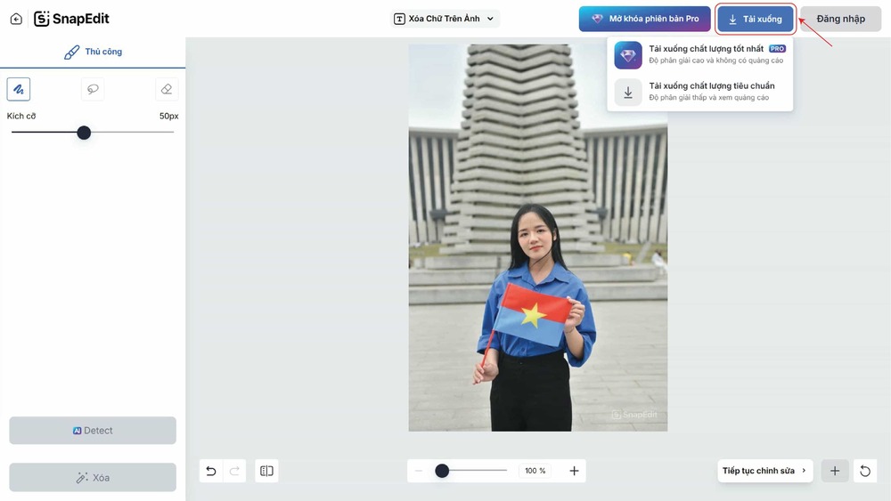 app xoá chữ trên ảnh-Xóa bỏ phần văn bản sau ảnh-bước 3