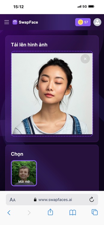 cách chỉnh ảnh nhắm mắt trên điện thoại-Tải ảnh cần chỉnh sửa lên