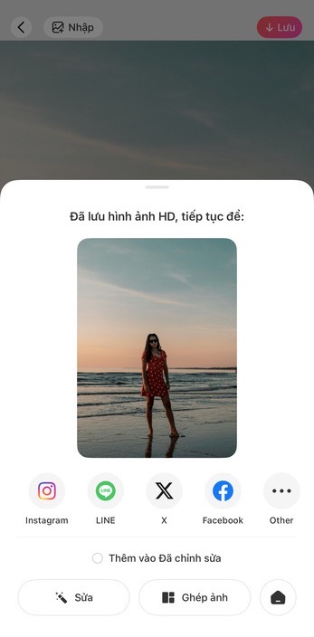 app kéo chân-Lưu ảnh sau chỉnh sửa-Bước 4
