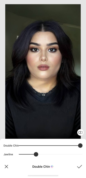 BeautyPlus App Screenshot EN - remove double chin double chin slider