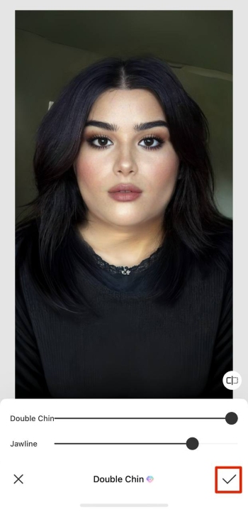 BeautyPlus App Screenshot EN - remove double chin results tick