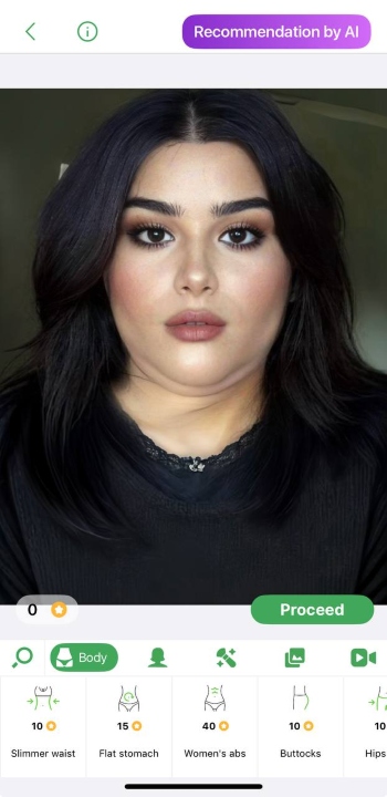 Retouch Me App Screenshot EN - remove double chin uploaded photo