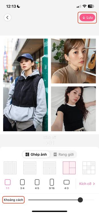 app tạo khung viền trắng cho ảnh-Chỉnh độ dày khung viền