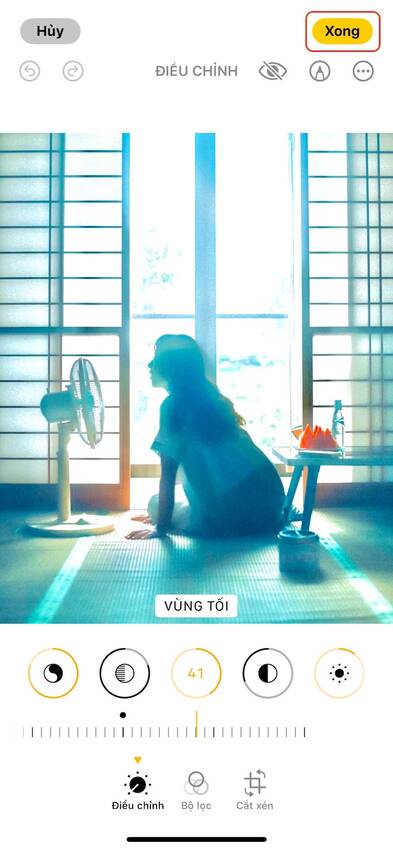 chỉnh ảnh ngược sáng-Chỉnh ảnh theo thông số