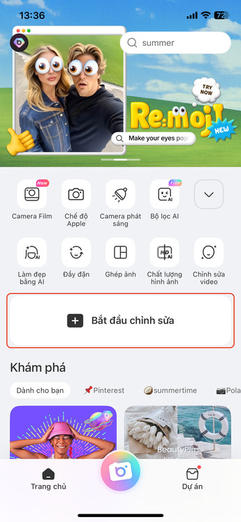 cắt ảnh thành hình tròn trên điện thoại-Mở app BeautyPlus