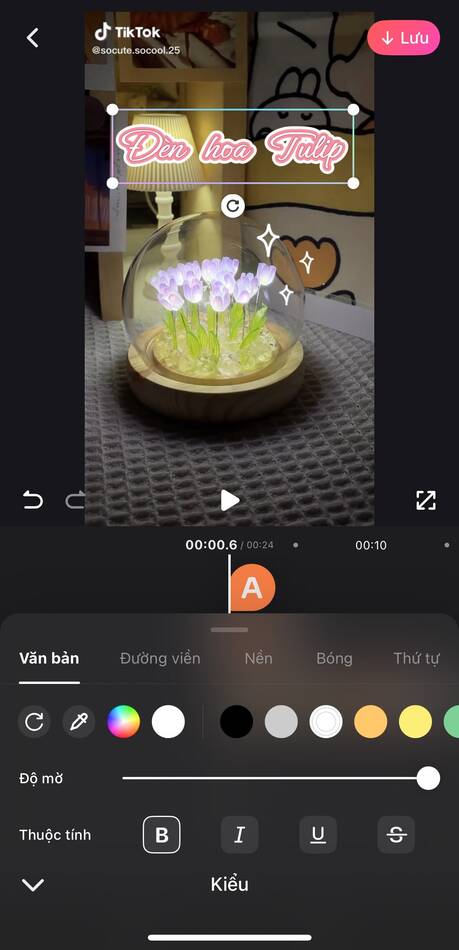 cách chèn chữ vào video-Chỉnh định dạng chữ chèn vào video 02