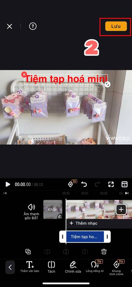 cách chèn chữ vào video-Chỉnh sửa chữ cần chèn vào video 02