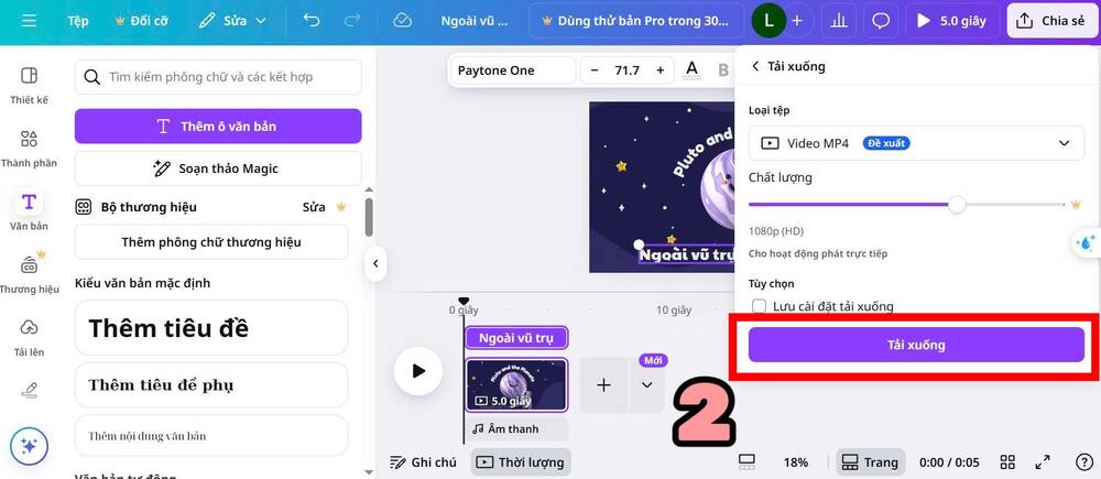 cách chèn chữ vào video-Có thể tùy chỉnh chất lượng video