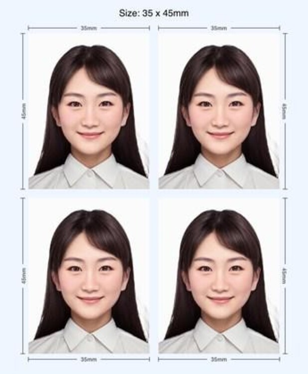 パスポート写真の服装サイズ