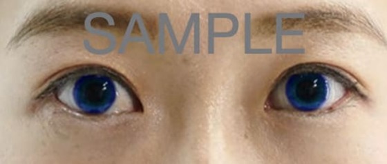 パスポート写真の規定 - 不可 - 青いコンタクトレンズ