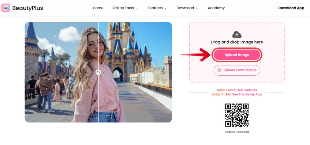 remove tattoo from photo-upload image