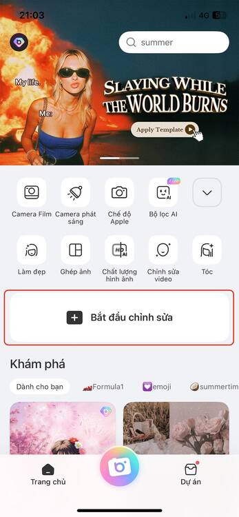 các filter đẹp trên Instagram-Bắt đầu chỉnh sửa ảnh
