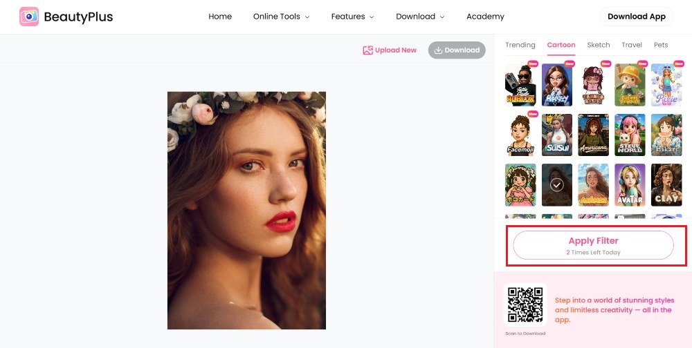 How to Create Avatar From Photo - BeautyPlus Online - 06