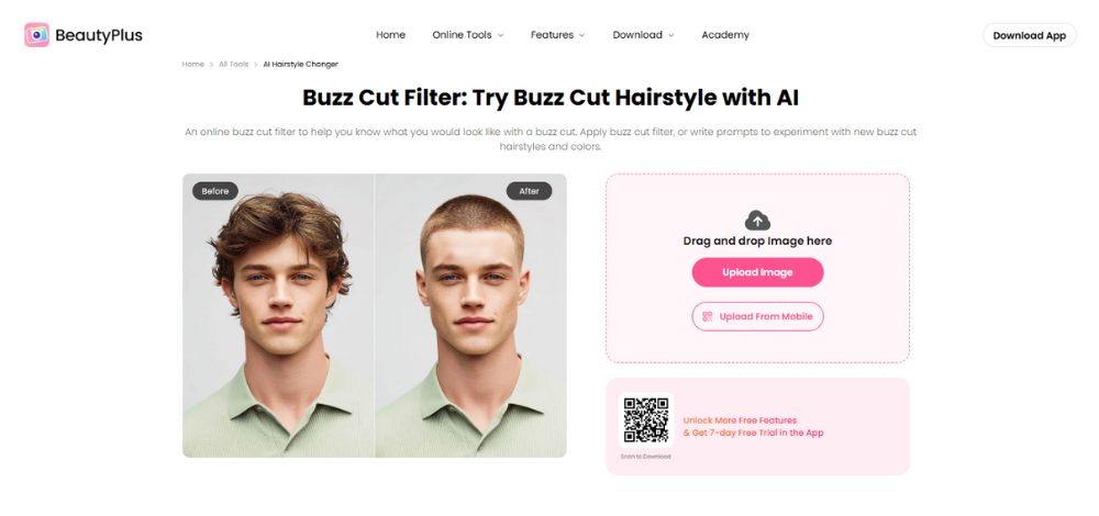 What Would I Look Like With a Buzz Cut - BeautyPlus Online - 01