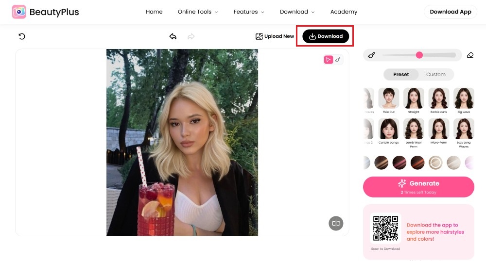 What would I look like with Blonde Hair - Beautyplus - step4