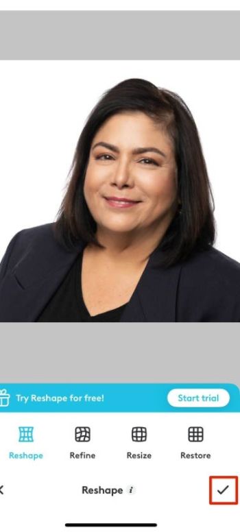 app to remove double chin-Facetune-tick icon