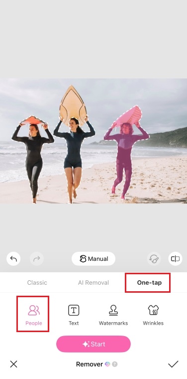 beach photography - remove people - step2